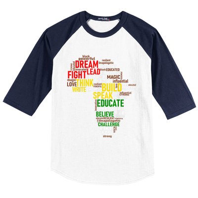 Dream Like Martin Black History Month African Celebration Baseball Sleeve Shirt