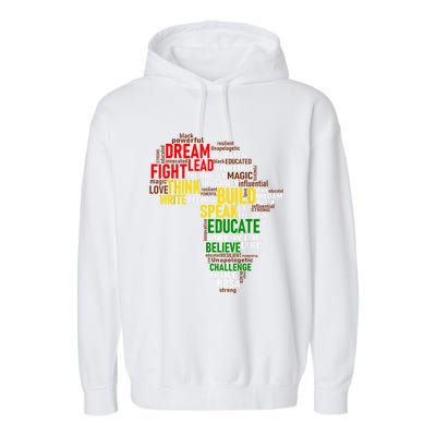 Dream Like Martin Black History Month African Celebration Garment-Dyed Fleece Hoodie