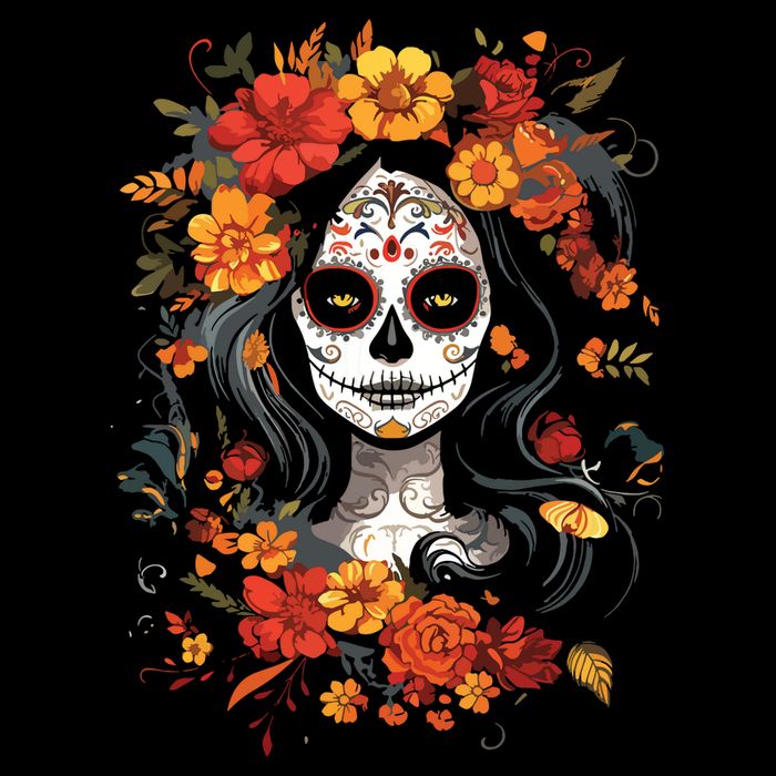 De Los Muertos La Catrina Day Of The Dead Sugar Skull Impact Tech Backpack
