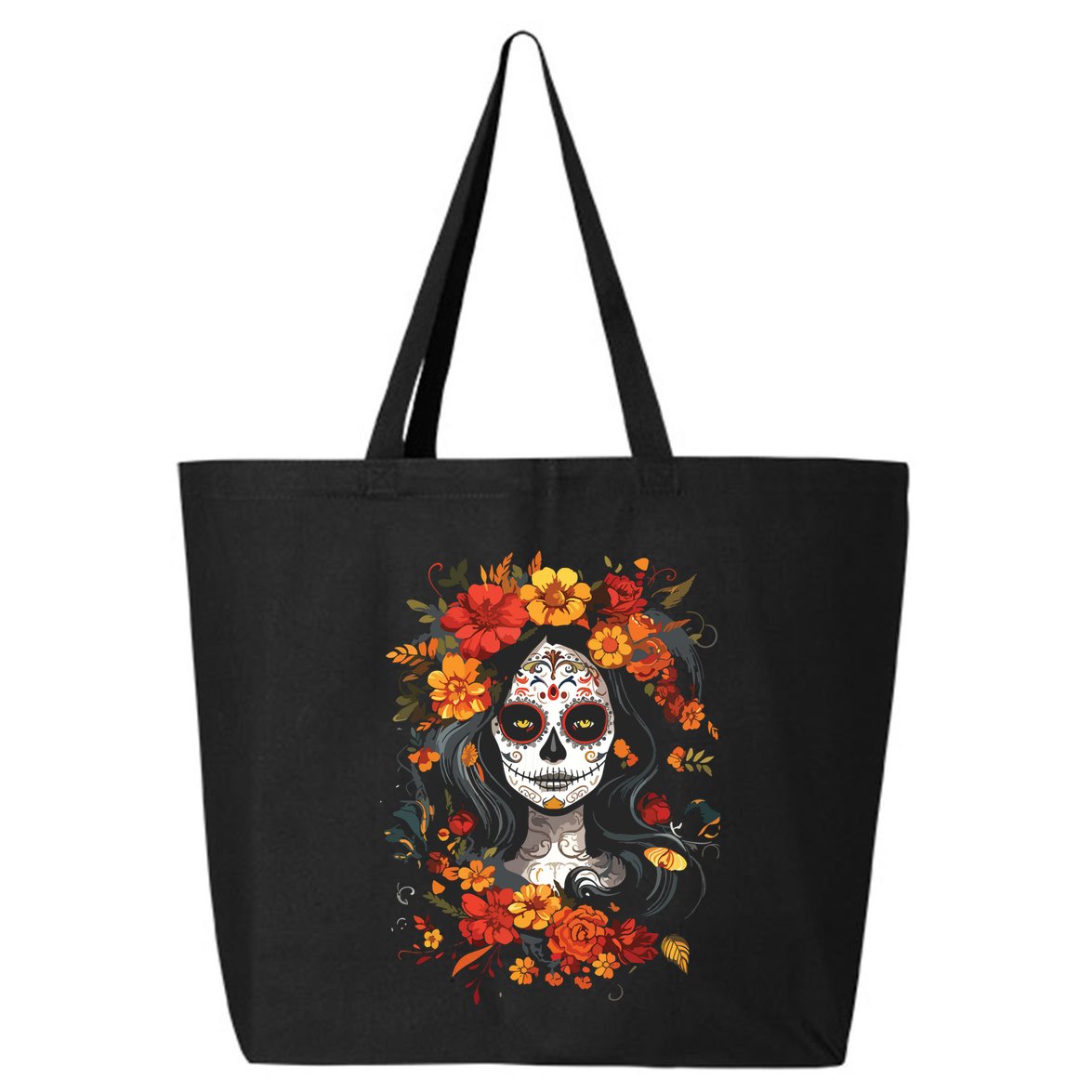 De Los Muertos La Catrina Day Of The Dead Sugar Skull 25L Jumbo Tote