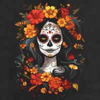 De Los Muertos La Catrina Day Of The Dead Sugar Skull 25L Jumbo Tote