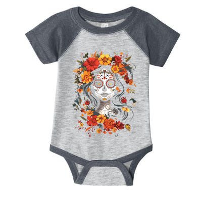 De Los Muertos La Catrina Day Of The Dead Sugar Skull Infant Baby Jersey Bodysuit