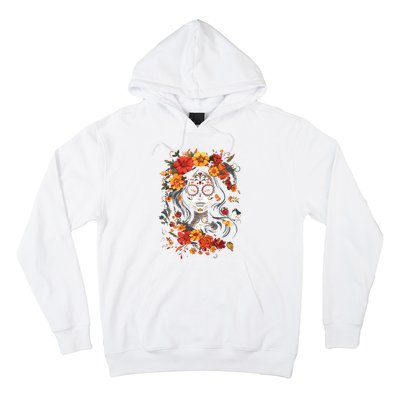 De Los Muertos La Catrina Day Of The Dead Sugar Skull Hoodie