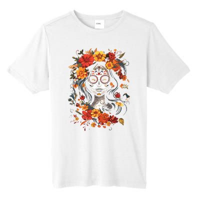 De Los Muertos La Catrina Day Of The Dead Sugar Skull Tall Fusion ChromaSoft Performance T-Shirt