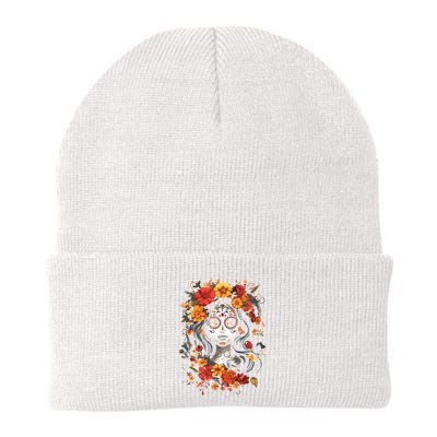 De Los Muertos La Catrina Day Of The Dead Sugar Skull Beanie