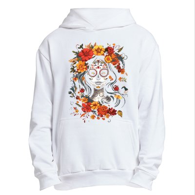 De Los Muertos La Catrina Day Of The Dead Sugar Skull Urban Pullover Hoodie