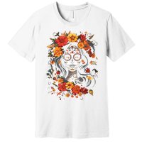 De Los Muertos La Catrina Day Of The Dead Sugar Skull Premium T-Shirt