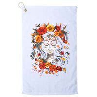 De Los Muertos La Catrina Day Of The Dead Sugar Skull Golf Towel