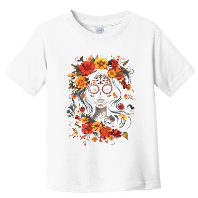 De Los Muertos La Catrina Day Of The Dead Sugar Skull Toddler T-Shirt