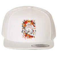 De Los Muertos La Catrina Day Of The Dead Sugar Skull Wool Snapback Cap