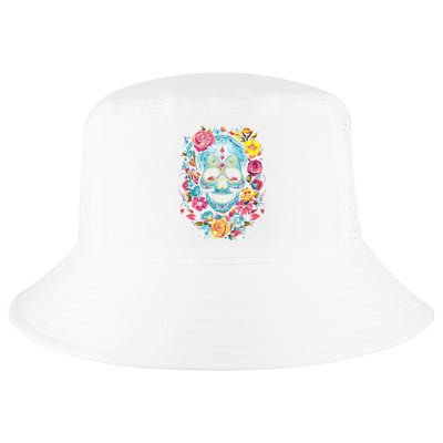 De Los Muertos Day Of The Dead Sugar Skull Halloween Cool Comfort Performance Bucket Hat