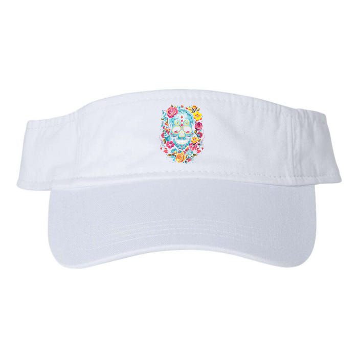 De Los Muertos Day Of The Dead Sugar Skull Halloween Valucap Bio-Washed Visor