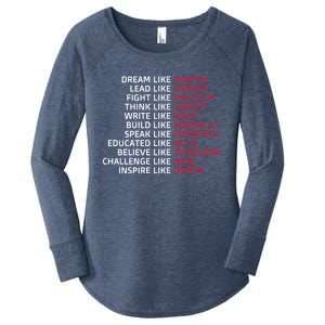 Dream Like Martin Lead Like Harriet Black Pride Funny Gift Women's Perfect Tri Tunic Long Sleeve Shirt