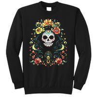 De Los Muertos La Catrina Day Of The Dead Sugar Skull Sweatshirt