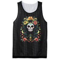 De Los Muertos La Catrina Day Of The Dead Sugar Skull Mesh Reversible Basketball Jersey Tank