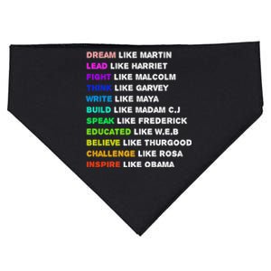 Dream Like Martin Lead Like Harriet Black History Gift Cute Gift USA-Made Doggie Bandana