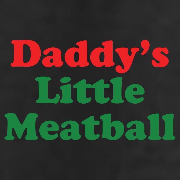 Daddy Little Meatball Italian Ironic Funny Meme 7 Panel Mesh Trucker Snapback Hat