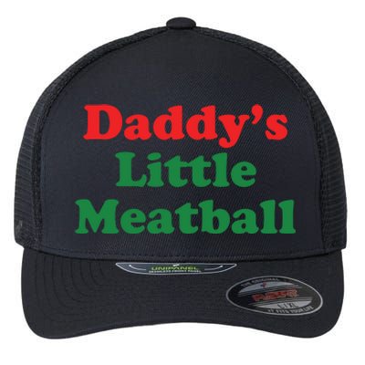 Daddy Little Meatball Italian Ironic Funny Meme Flexfit Unipanel Trucker Cap