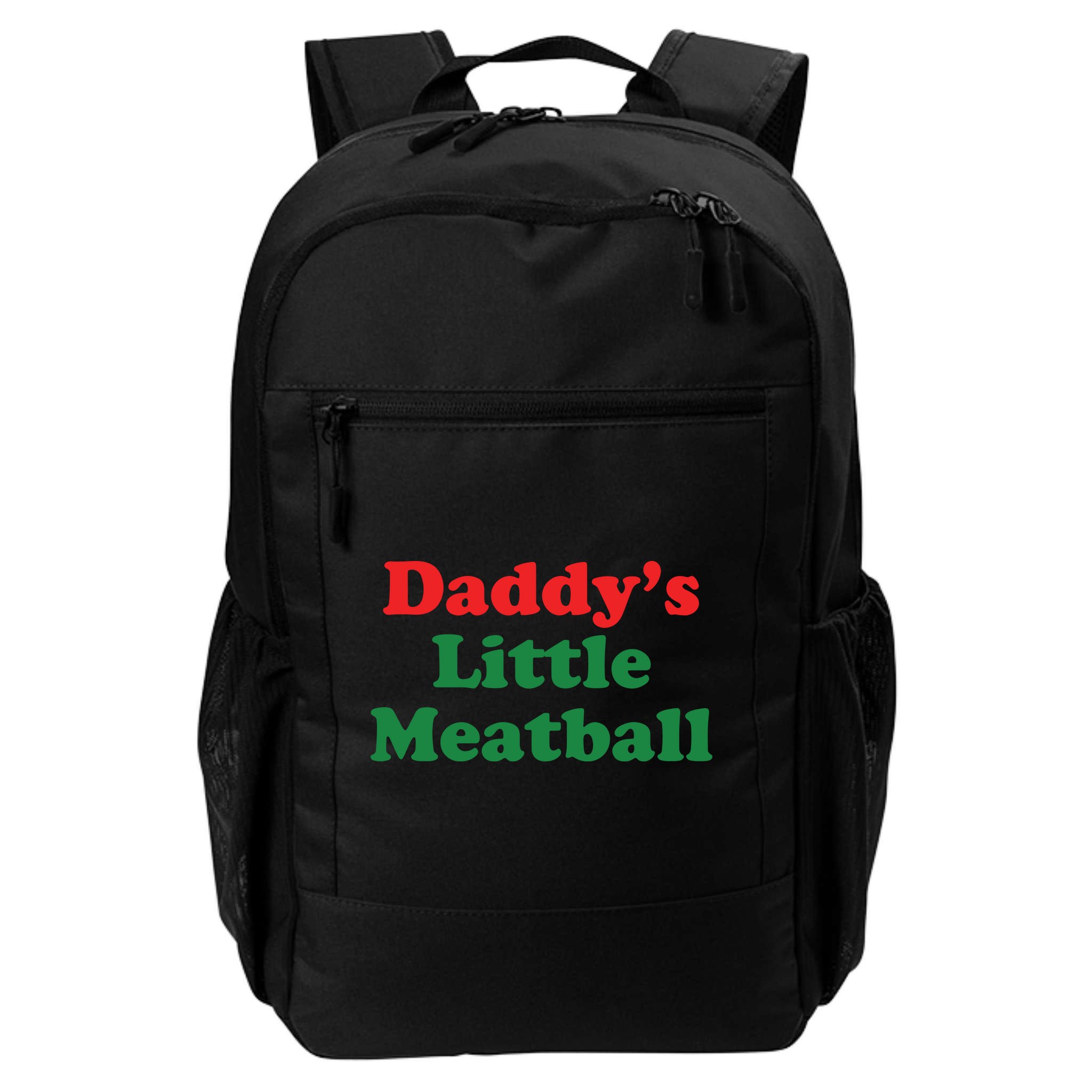 Daddy Little Meatball Italian Ironic Funny Meme Backpack