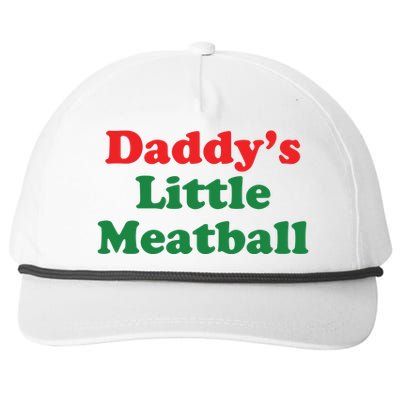 Daddy Little Meatball Italian Ironic Funny Meme Snapback Five-Panel Rope Hat