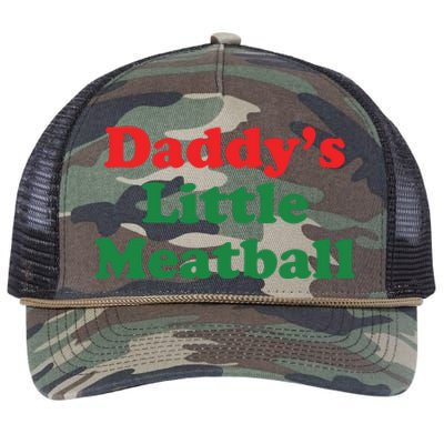 Daddy Little Meatball Italian Ironic Funny Meme Retro Rope Trucker Hat Cap