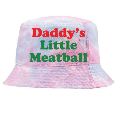 Daddy Little Meatball Italian Ironic Funny Meme Tie-Dyed Bucket Hat