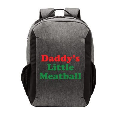 Daddy Little Meatball Italian Ironic Funny Meme Vector Backpack