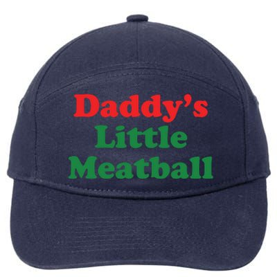 Daddy Little Meatball Italian Ironic Funny Meme 7-Panel Snapback Hat