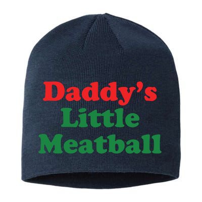 Daddy Little Meatball Italian Ironic Funny Meme Sustainable Beanie