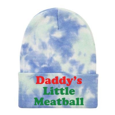 Daddy Little Meatball Italian Ironic Funny Meme Tie Dye 12in Knit Beanie