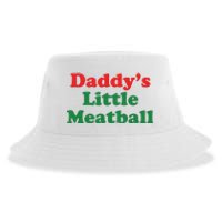 Daddy Little Meatball Italian Ironic Funny Meme Sustainable Bucket Hat