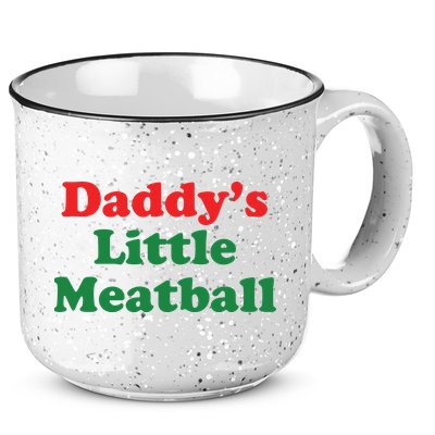 Daddy Little Meatball Italian Ironic Funny Meme 15oz Campfire Ceramic Mug
