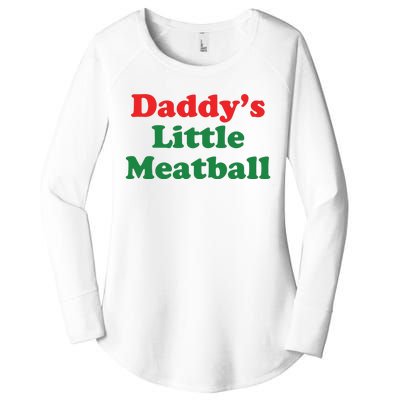 Daddy Little Meatball Italian Ironic Funny Meme Women's Perfect Tri Tunic Long Sleeve Shirt