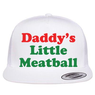 Daddy Little Meatball Italian Ironic Funny Meme Flat Bill Trucker Hat