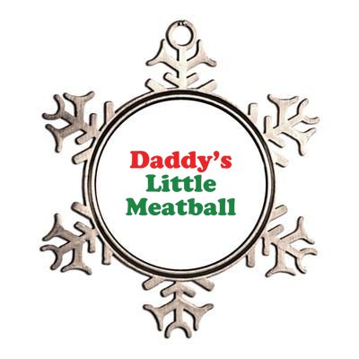 Daddy Little Meatball Italian Ironic Funny Meme Metallic Star Ornament