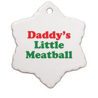 Daddy Little Meatball Italian Ironic Funny Meme Ceramic Star Ornament