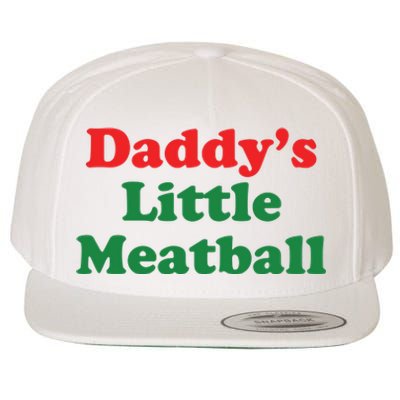 Daddy Little Meatball Italian Ironic Funny Meme Wool Snapback Cap