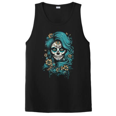 De Los Muertos La Catrina Day Of The Dead Sugar Skull PosiCharge Competitor Tank