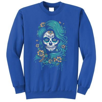 De Los Muertos La Catrina Day Of The Dead Sugar Skull Tall Sweatshirt