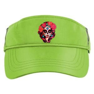 De Los Muertos La Catrina Day Of The Dead Sugar Skull Women Adult Drive Performance Visor