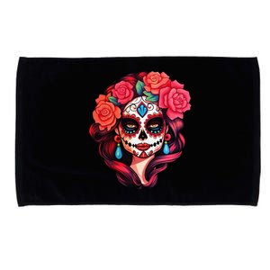 De Los Muertos La Catrina Day Of The Dead Sugar Skull Women Microfiber Hand Towel