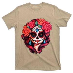 De Los Muertos La Catrina Day Of The Dead Sugar Skull Women T-Shirt