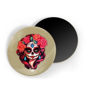 De Los Muertos La Catrina Day Of The Dead Sugar Skull Women Magnet