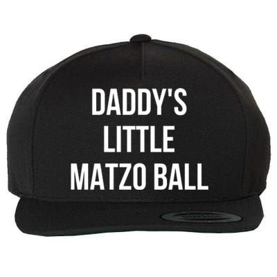 DaddyS Little Matzo Ball Wool Snapback Cap