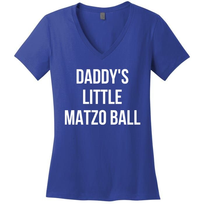 DaddyS Little Matzo Ball Women's V-Neck T-Shirt