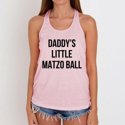 DaddyS Little Matzo Ball Women's Knotted Racerback Tank