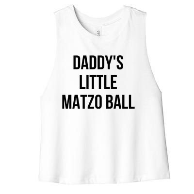 DaddyS Little Matzo Ball Women's Racerback Cropped Tank