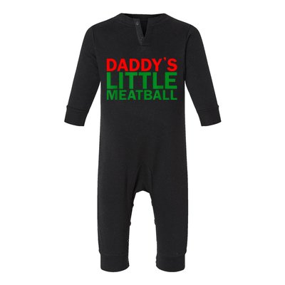 Daddy's Little Meatball Funny Infant Fleece One Piece