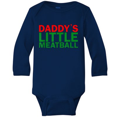 Daddy's Little Meatball Funny Baby Long Sleeve Bodysuit