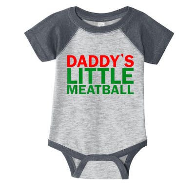 Daddy's Little Meatball Funny Infant Baby Jersey Bodysuit